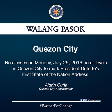 class suspension quezon city|Quezon City suspends classes in all levels on July 25 due to SONA.